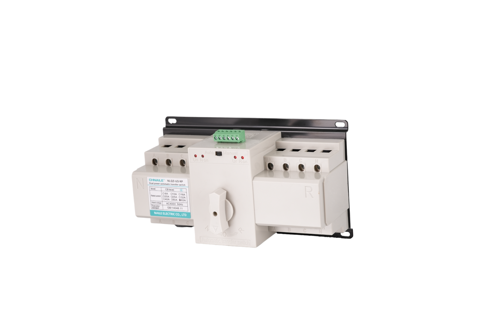 Intelligent 4P Automatic Transfer Switch 63A 400V for Telecom Backup & Solar Hybrid