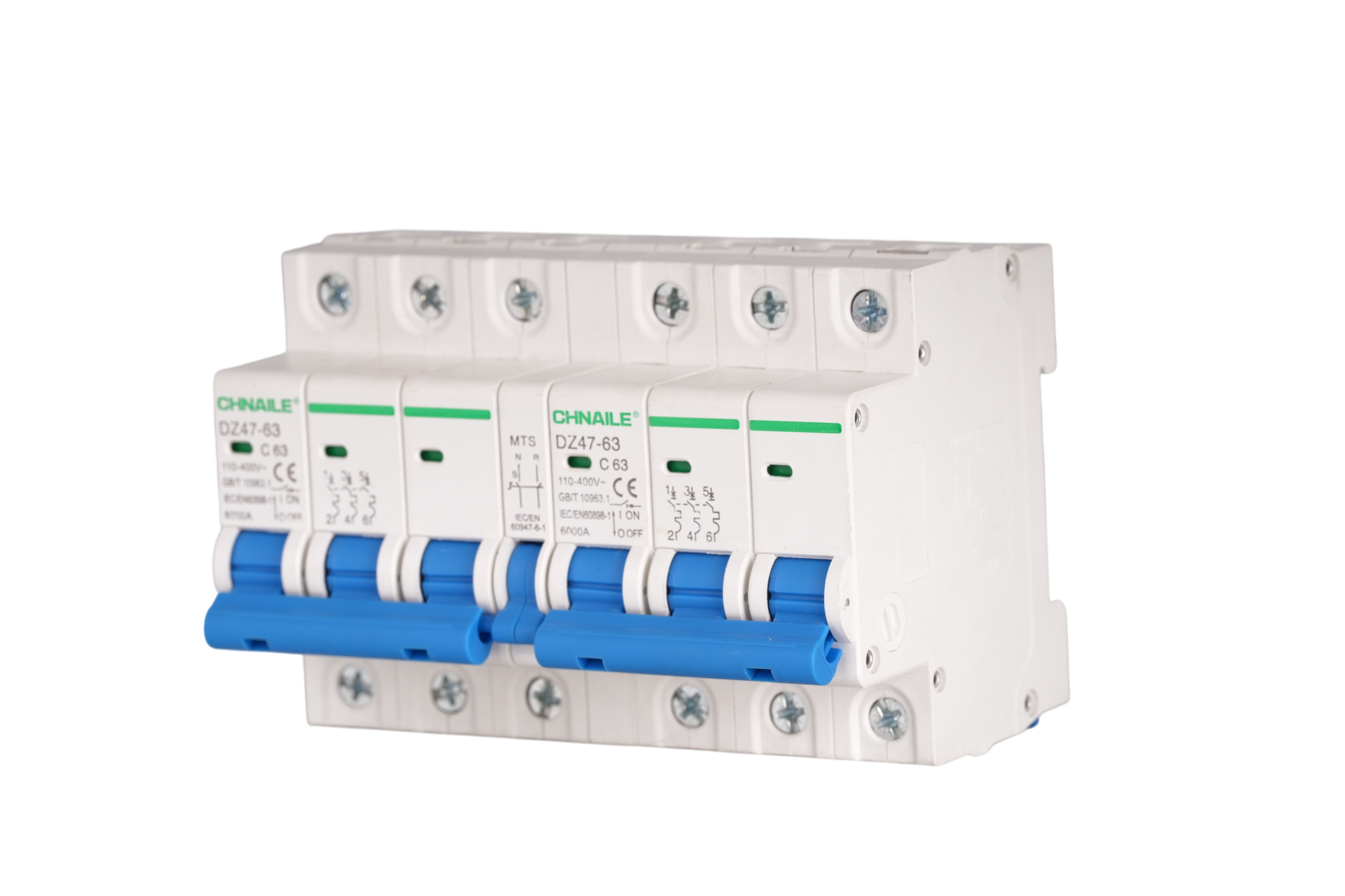 Heavy-Duty 3P Manual Transfer Switch 63A 6kA for Commercial Generators & UPS Bypass
