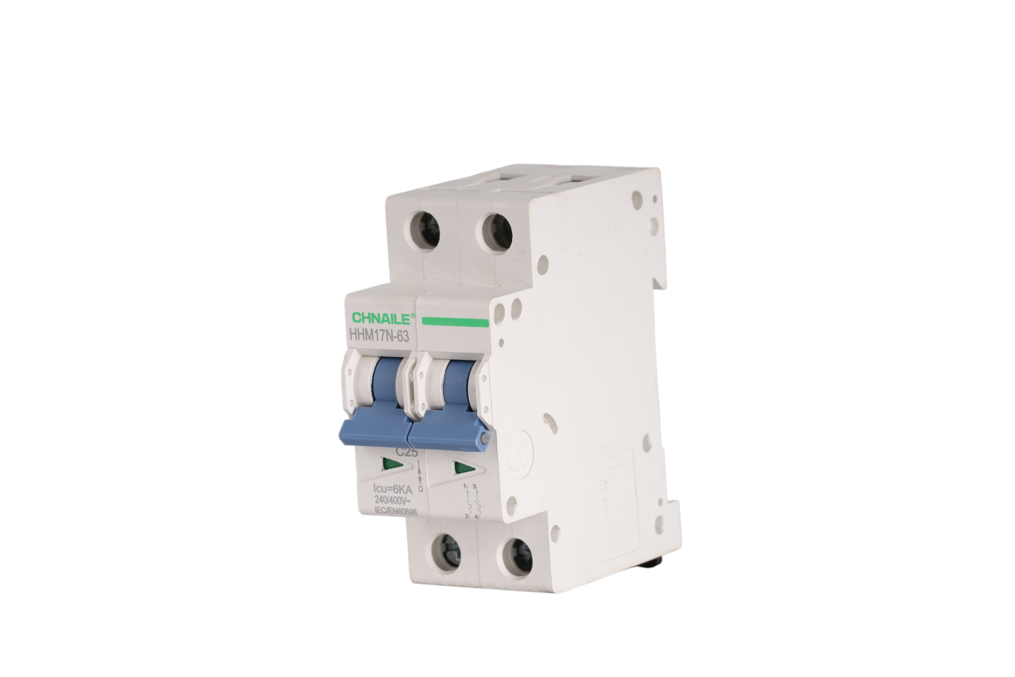 Dependable 2P AC Miniature Circuit Breaker 25A 6kA for Healthcare & Catering Equipment