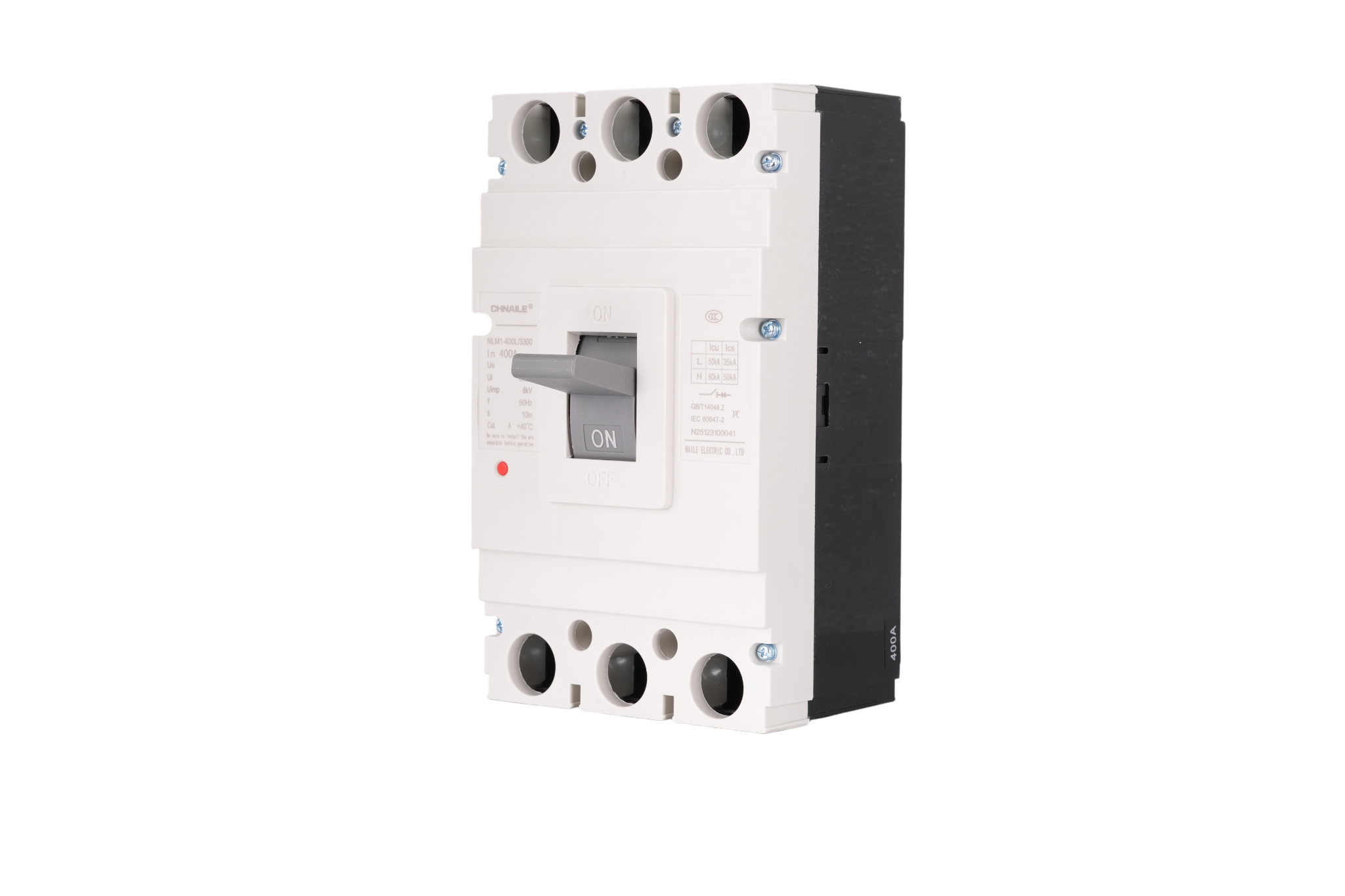 Ultra-High Capacity 3P AC MCCB 400A 50kA for Data Centers & Cleanrooms