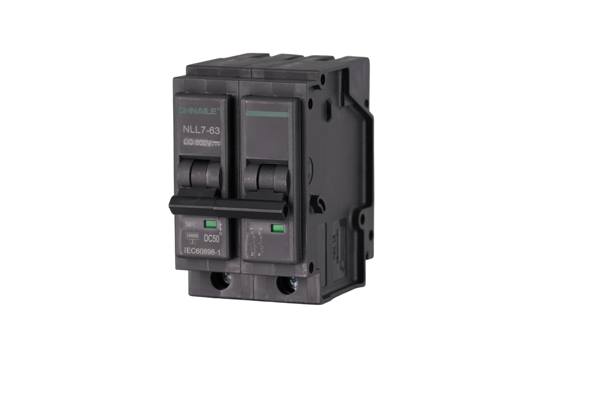 NLL7-63 2P Plug-in DC Circuit Breaker 500V 50A for Solar PV