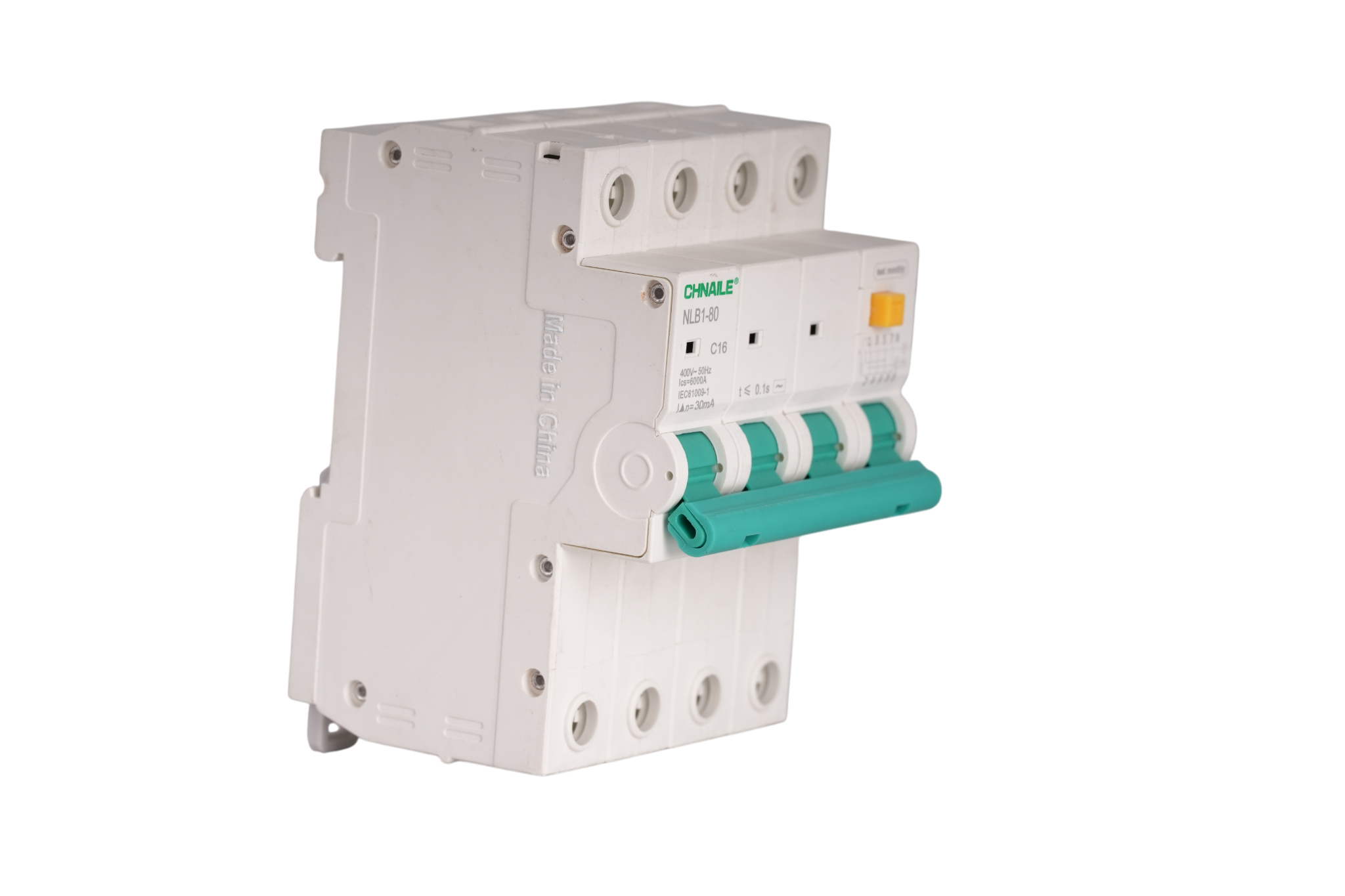 Ultimate Safety 4P AC RCBO Circuit Breaker 16A 30mA for 11kW EV Chargers & Labs