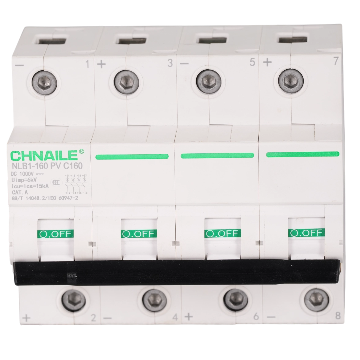 Heavy-Duty 4P DC Circuit Breaker 160A 1000V for Utility-Scale Solar PV & BESS