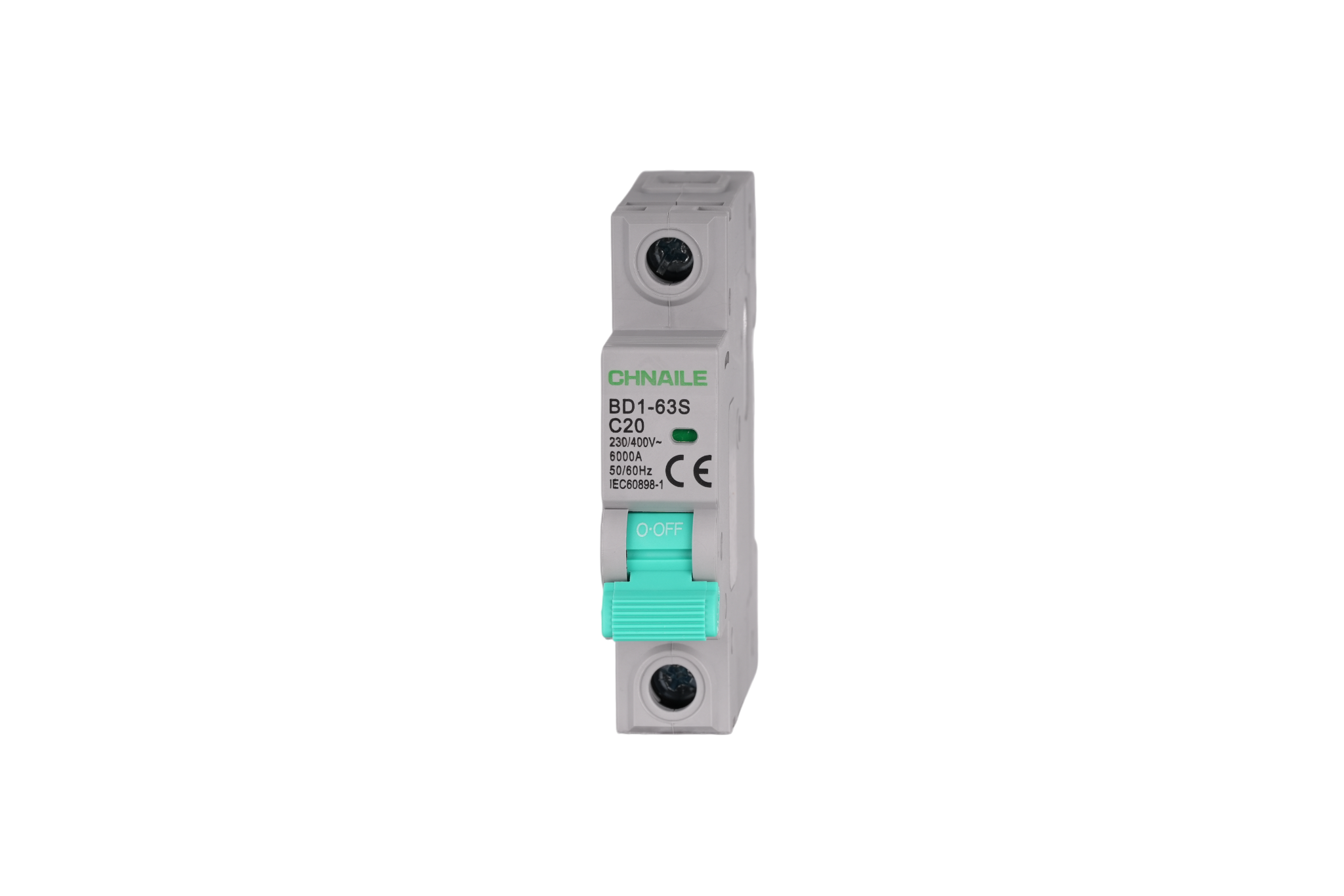 BD1-63S 1P DIN-Rail Miniature Circuit Breaker AC 230V 20A 6kA CE