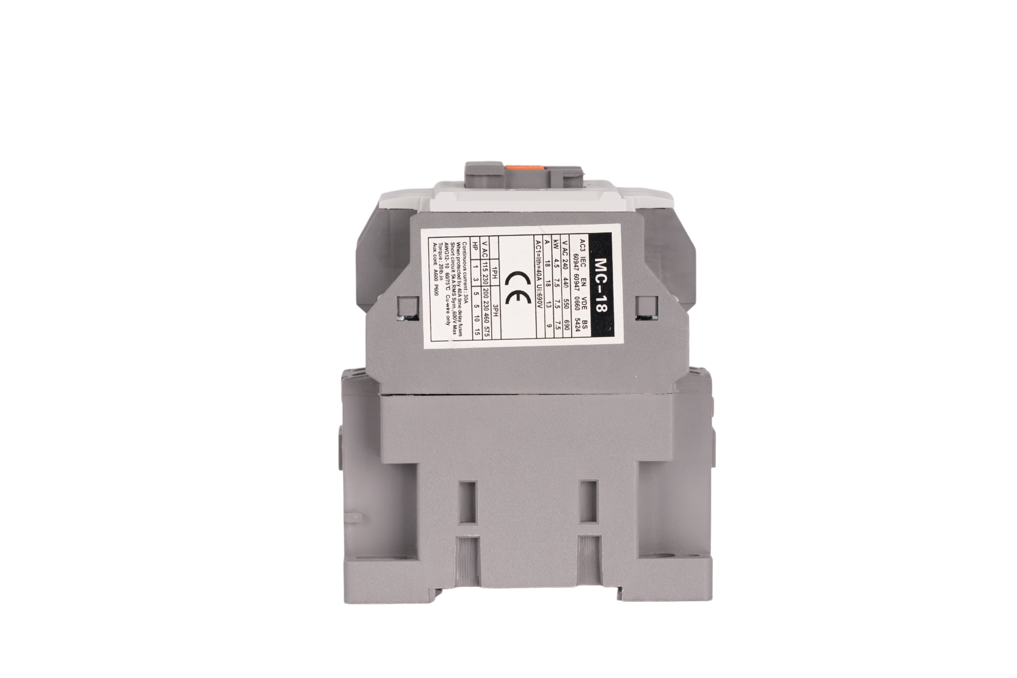 Globally Certified 3P AC Contactor 18A 15HP for Irrigation Pumps & Packaging Machines