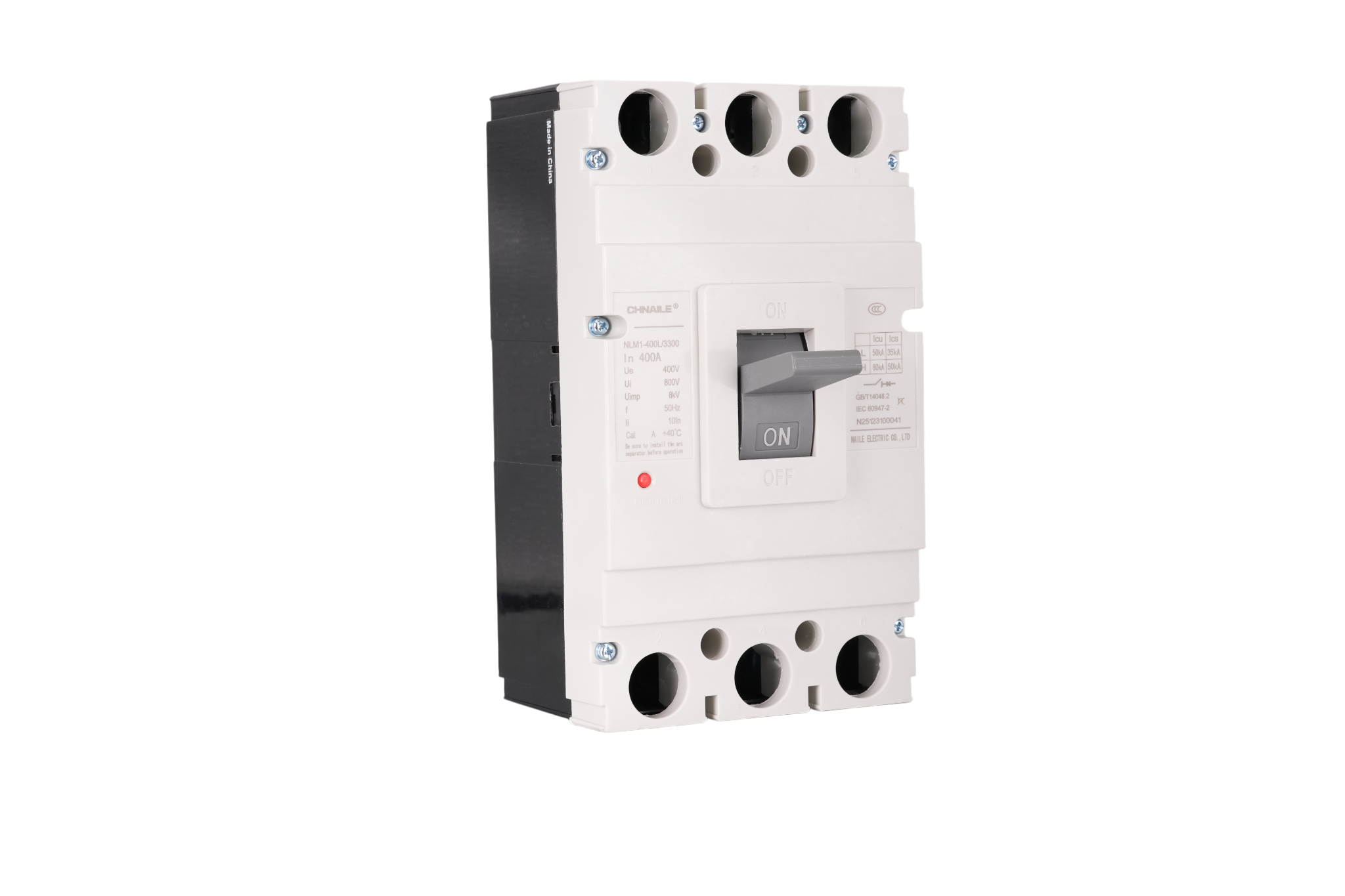 Ultra-High Capacity 3P AC MCCB 400A 50kA for Data Centers & Cleanrooms