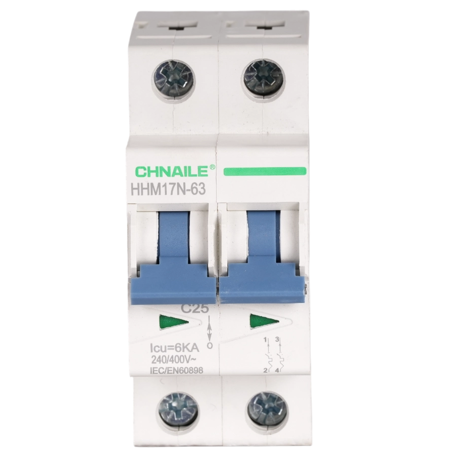 Dependable 2P AC Miniature Circuit Breaker 25A 6kA for Healthcare & Catering Equipment