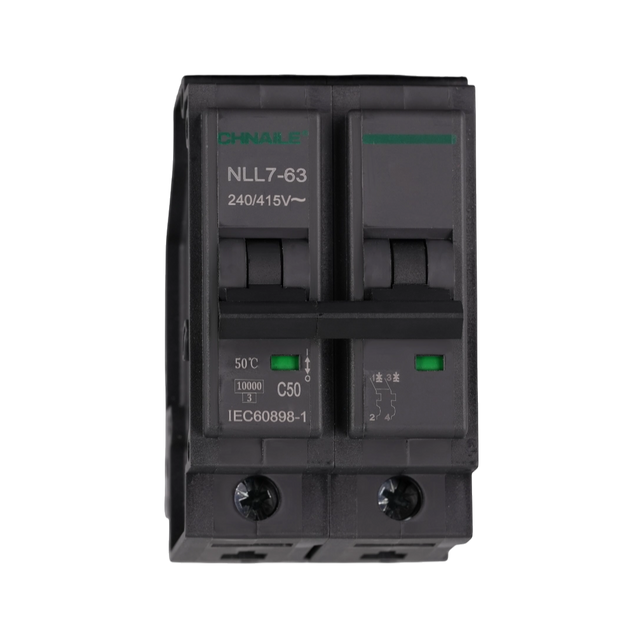 NLL7-63 2P Plug-in AC Miniature Circuit Breaker 415V 63A 10kA