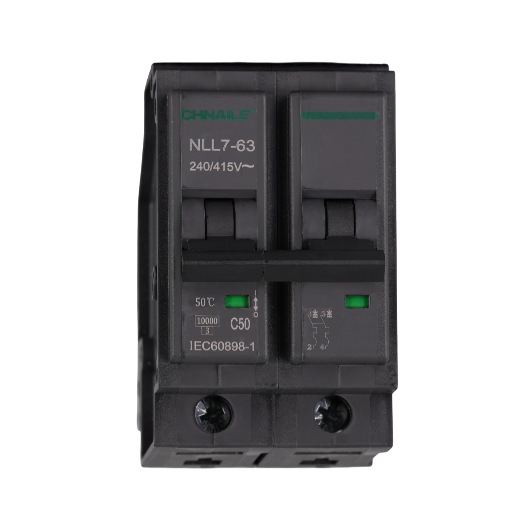 NLL7-63 2P Plug-in AC Miniature Circuit Breaker 415V 63A 10kA