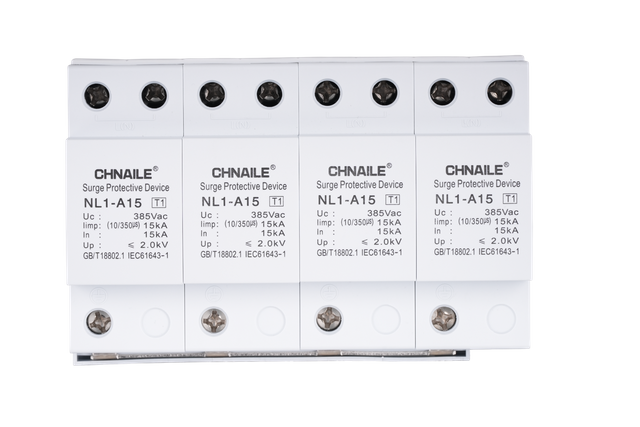 Heavy-Duty 4P Type 1 AC Surge Protective Device 15kA 385V for Skyscraper Service Entrances