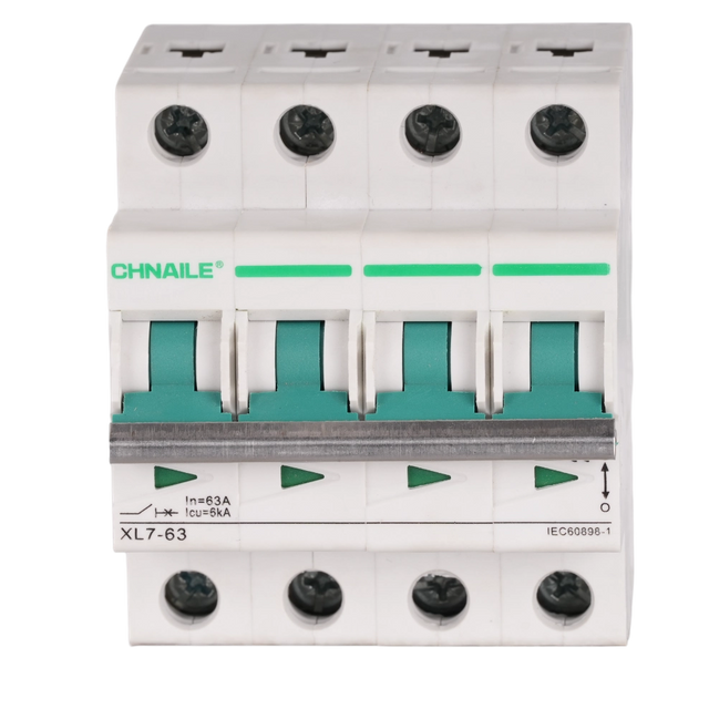High-Capacity 4P AC Circuit Breaker 63A 6kA for 3-Phase Heat Pumps & EV Charging