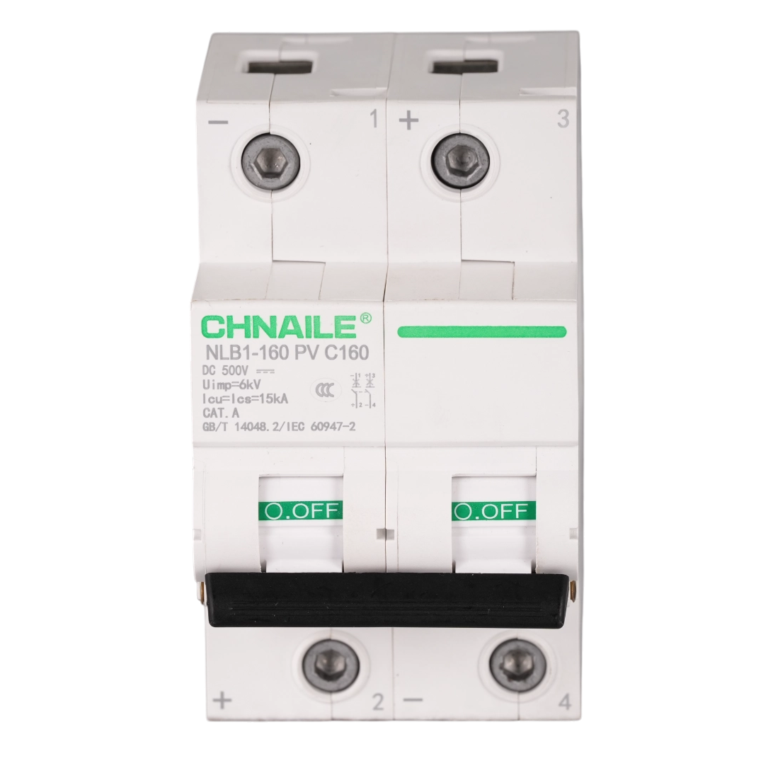 Heavy-Duty 2P DC Circuit Breaker 160A 500V for Commercial Solar PV & BESS