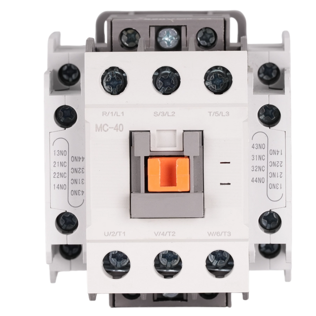 Heavy-Duty 3P AC Magnetic Contactor 40A with Logic Contacts for Elevators & Compressors