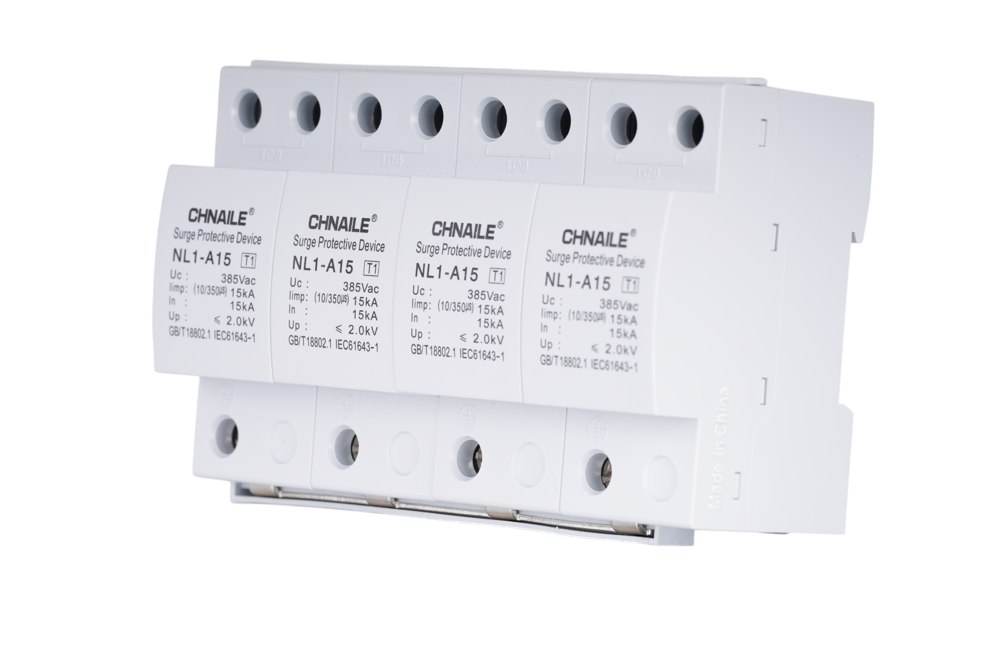 Heavy-Duty 4P Type 1 AC Surge Protective Device 15kA 385V for Skyscraper Service Entrances