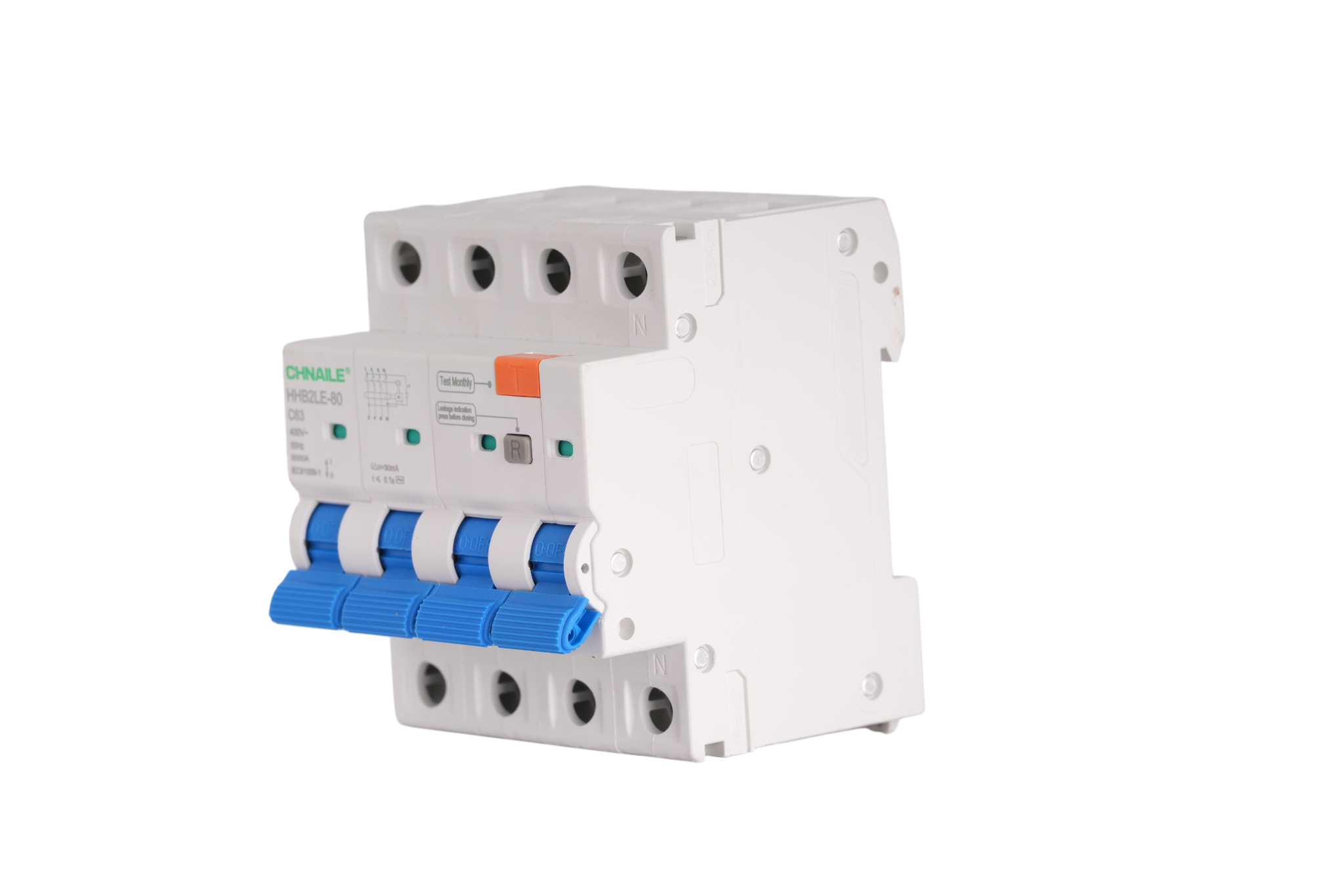 High-Capacity 4P AC RCBO 63A 30mA for Commercial Spas & Food Processing