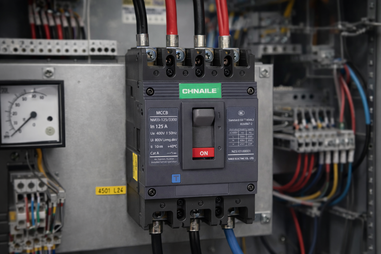 Heavy-Duty 3P AC Molded Case Circuit Breaker 125A 65kA for Steel Mills & Generators