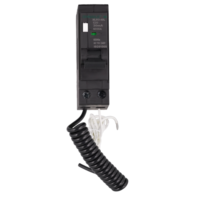 NLRO-40L 1P Plug-in RCBO Pigtail Circuit Breaker 20A 30mA 6kA