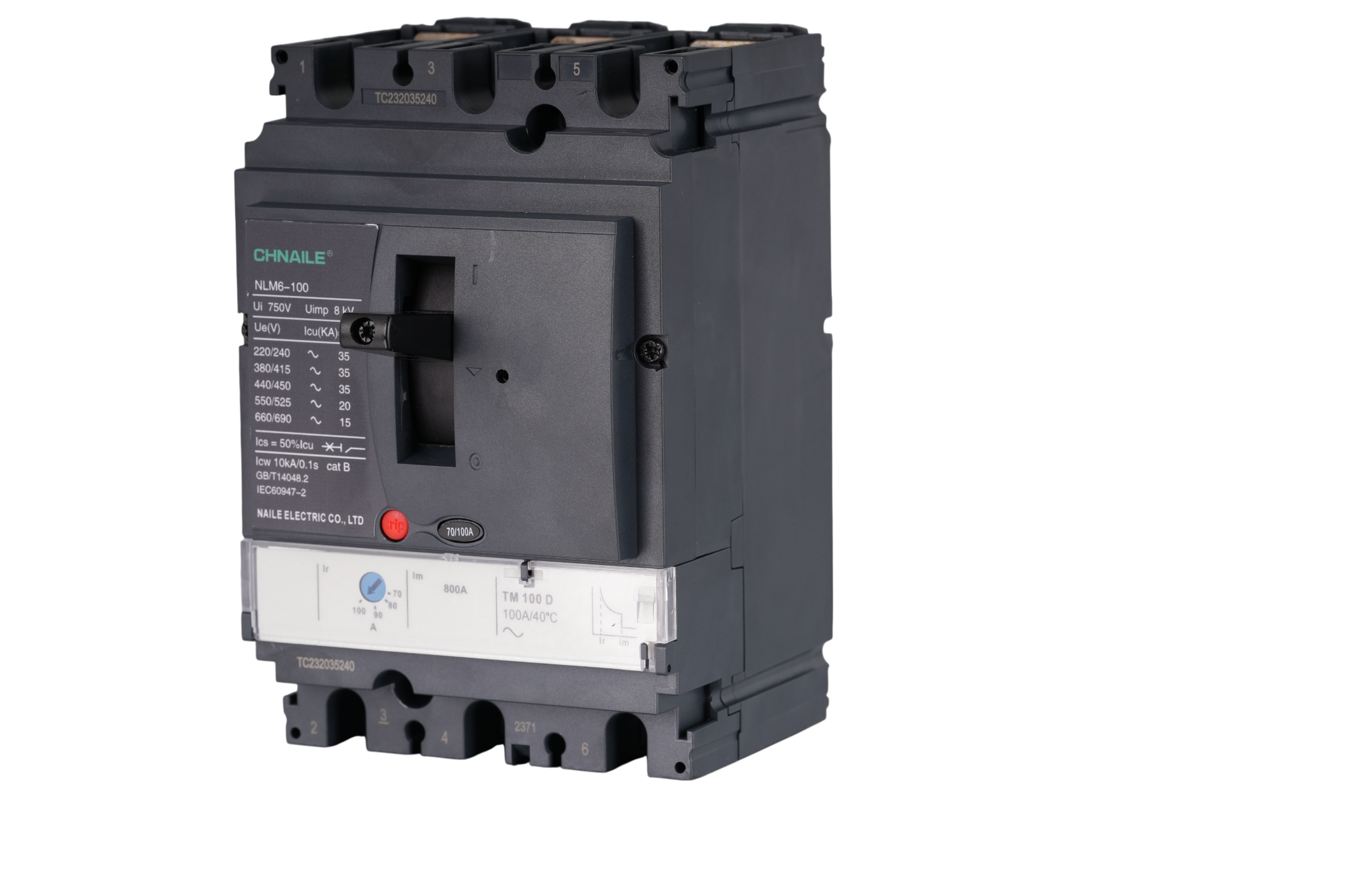 Rugged 3P AC Thermal-Magnetic MCCB 100A 35kA for Marine Switchboards & Pumping