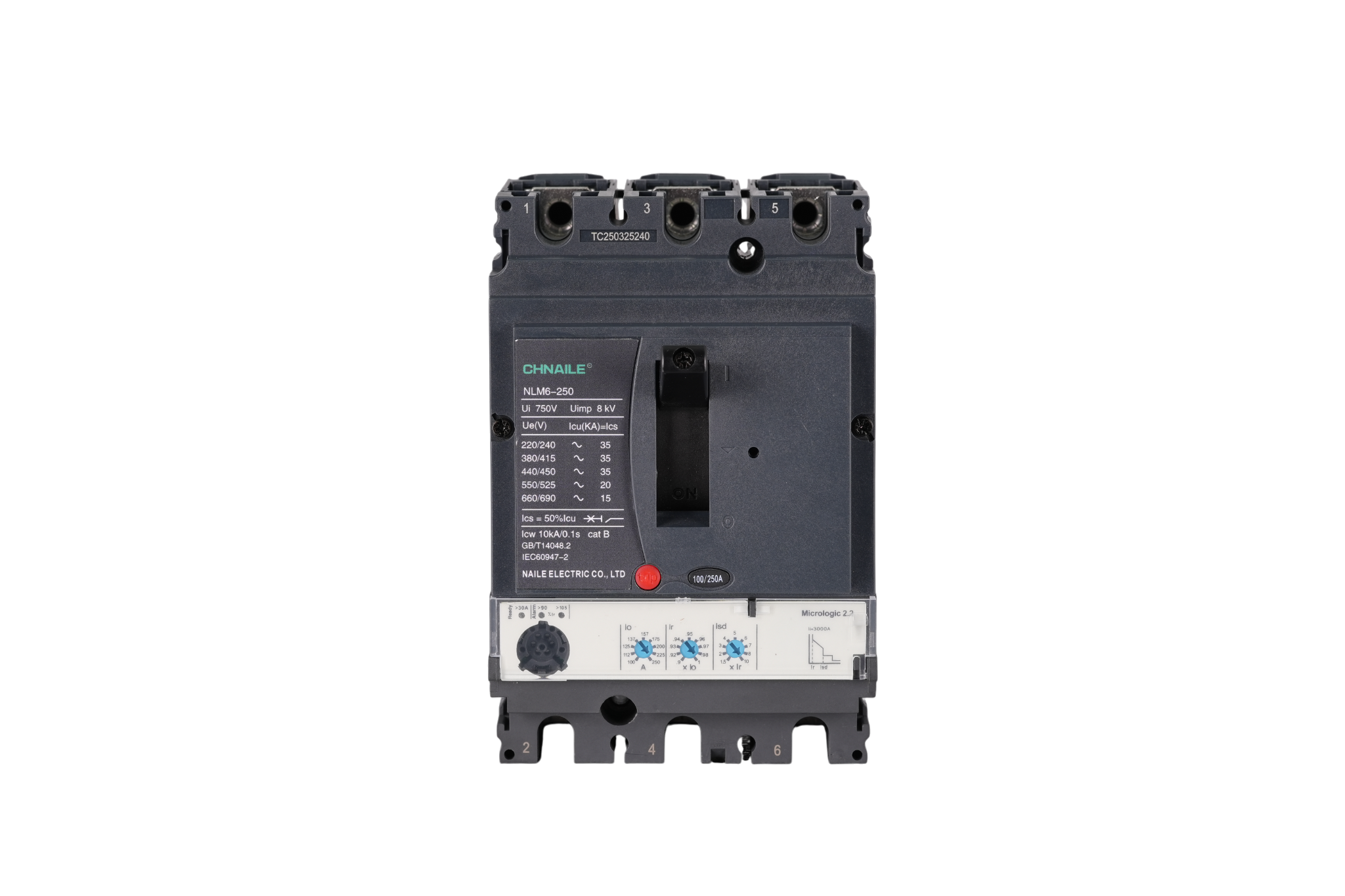 Electronically adjustable molded case circuit breaker
