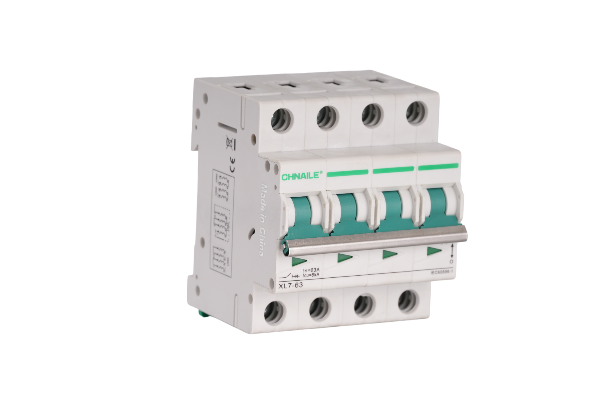 High-Capacity 4P AC Circuit Breaker 63A 6kA for 3-Phase Heat Pumps & EV Charging