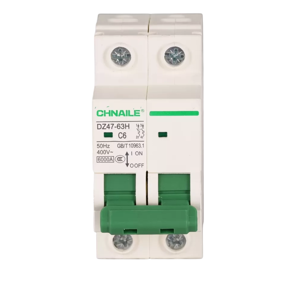 Precision 2P AC Miniature Circuit Breaker 6A 6kA for Automation & LED Lighting