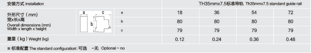 3-Pole Miniature Circuit Breaker: Dimensions and Specifications
