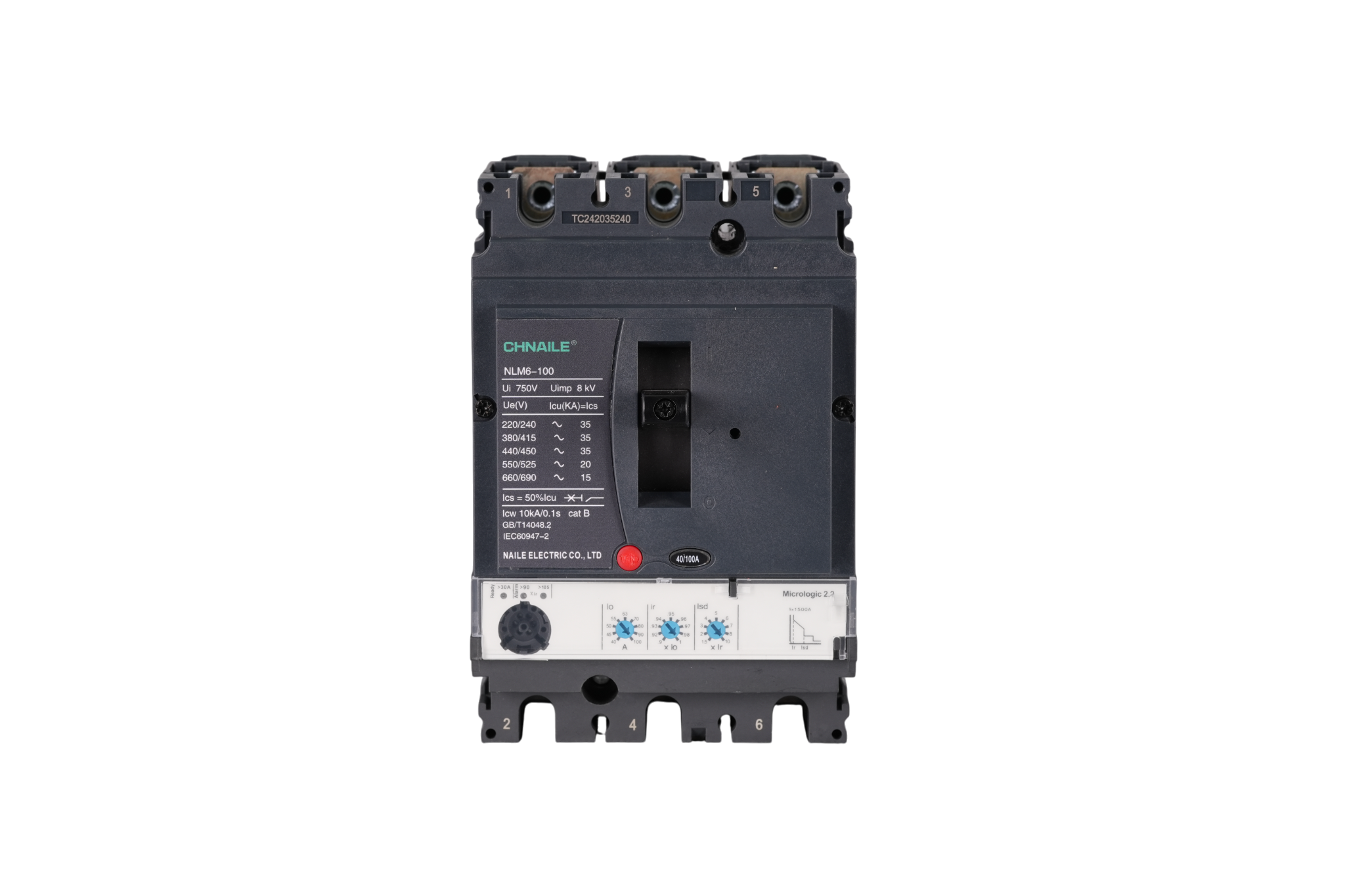 Electronically adjustable molded case circuit breaker