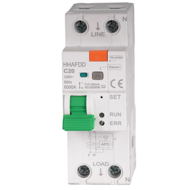 Intelligent AFDD Arc Fault Circuit Breaker 20A 30mA for Fire Prevention & Timber Homes