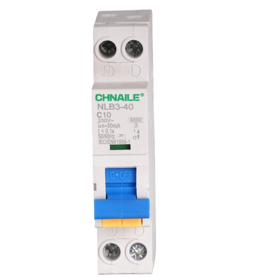 Ultra-Slim 1-Module AC RCBO 10A 30mA for Hotel Panels & Smart Lighting Retrofits