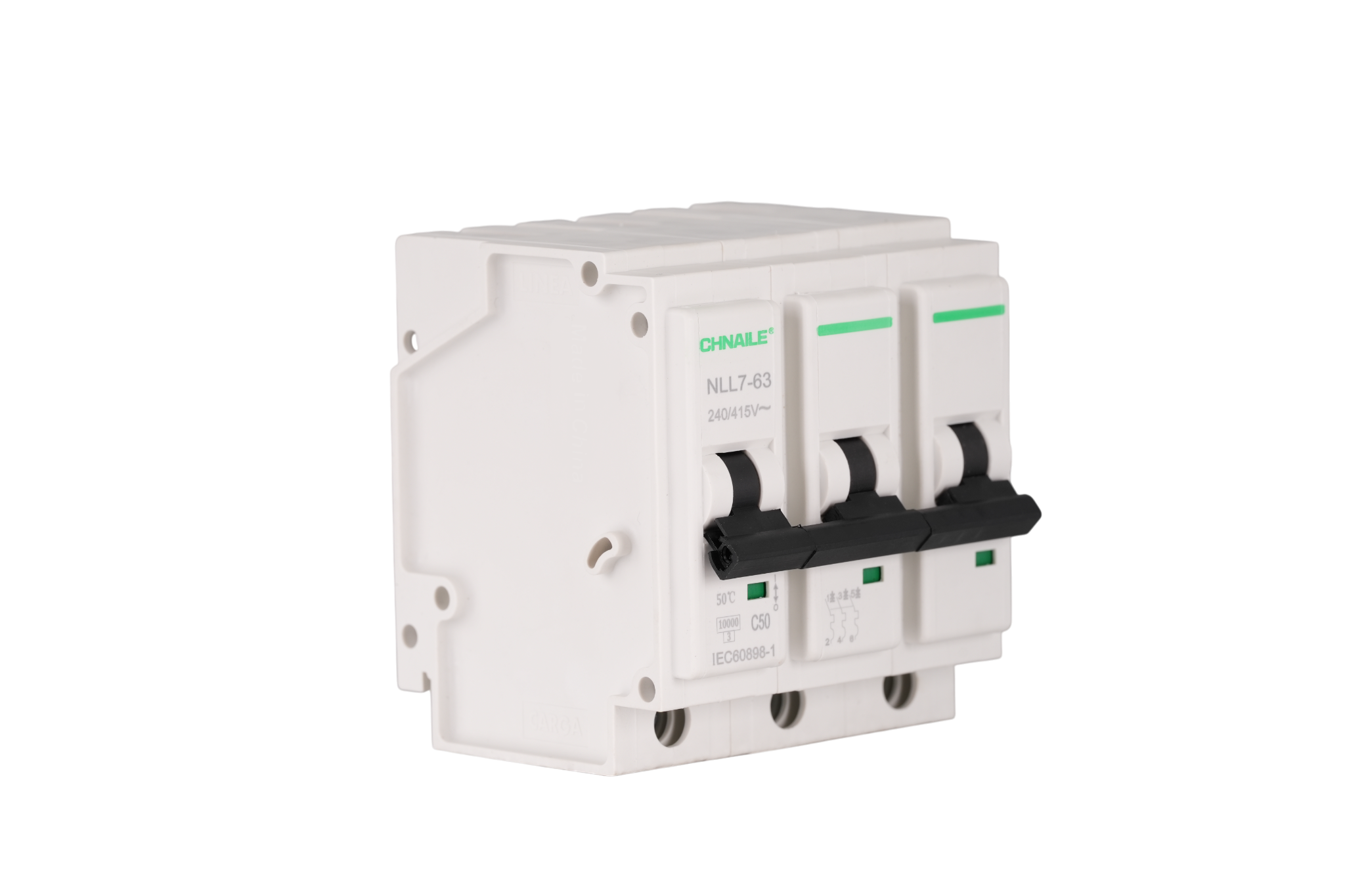 NLL7-63 3P Plug-in AC Miniature Circuit Breaker 415V 63A 10kA