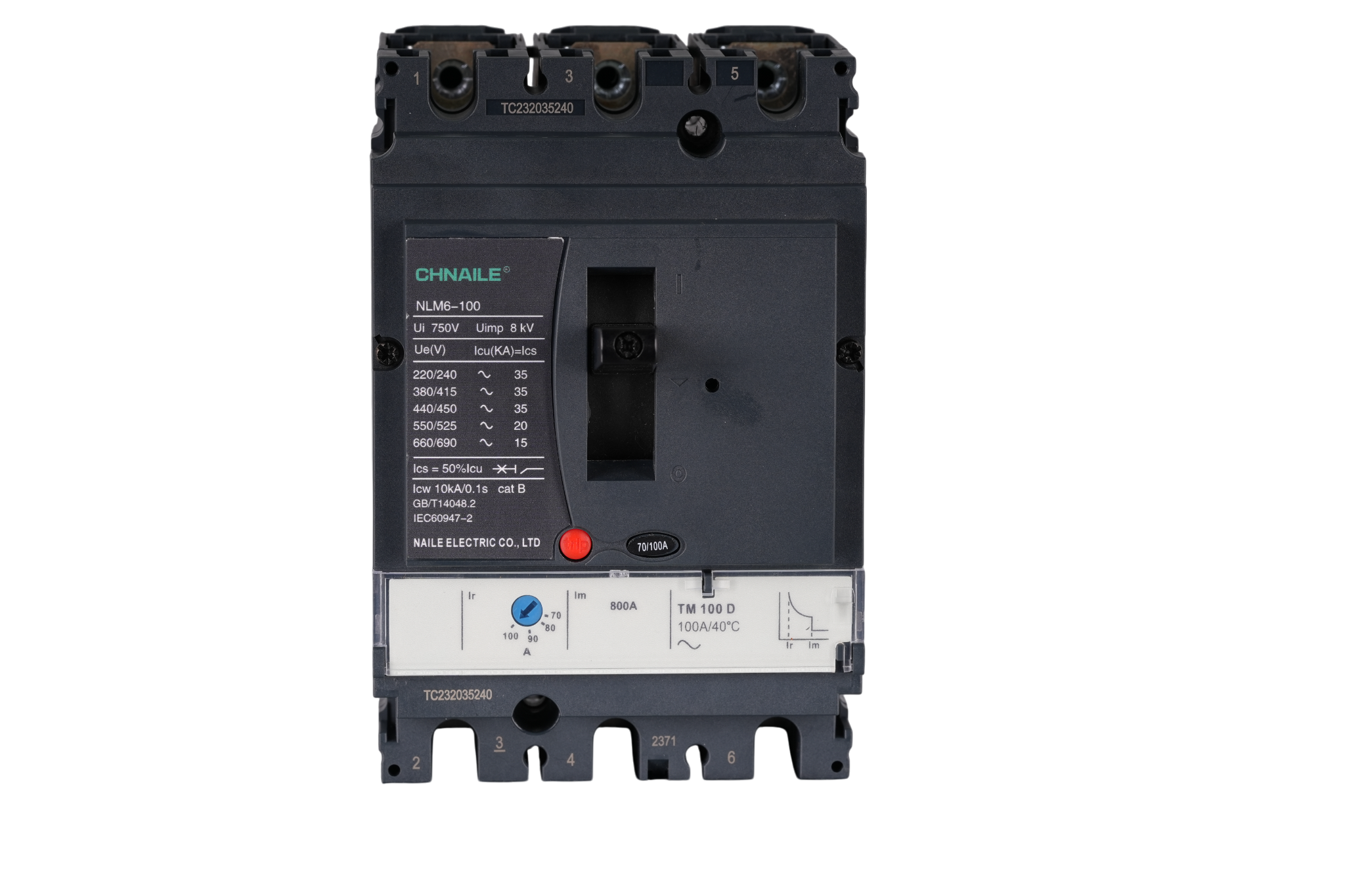 Thermomagnetic adjustable molded case circuit breaker