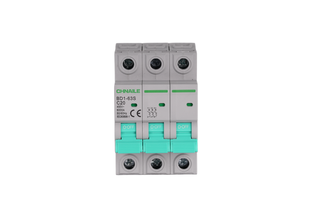 BD1-63S 3P DIN-Rail Miniature Circuit Breaker AC 400V 20A 6kA CE