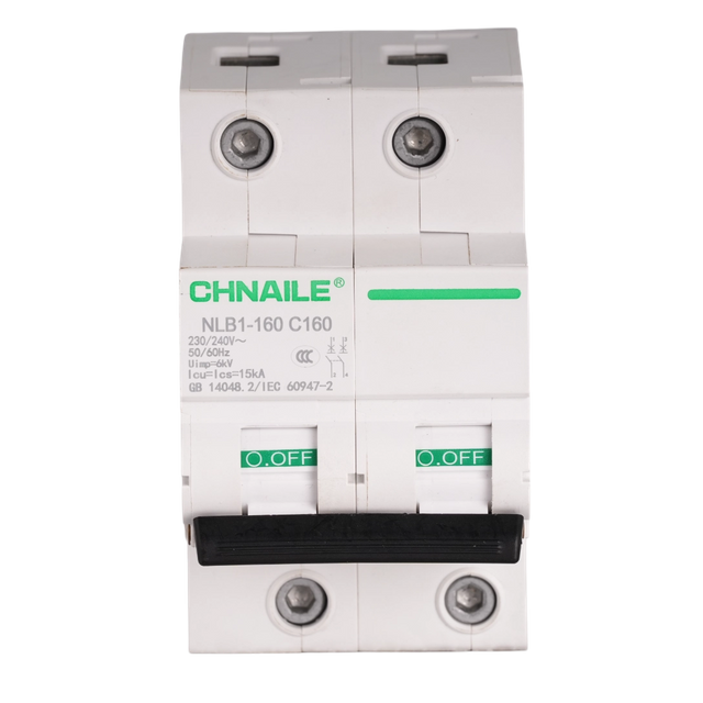 Ultra-High Capacity 2P AC Circuit Breaker 160A 15kA for Telecom & Main Panels