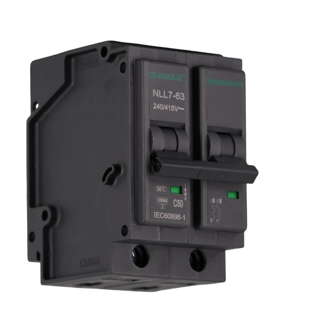 NLL7-63 2P Plug-in AC Miniature Circuit Breaker 415V 63A 10kA