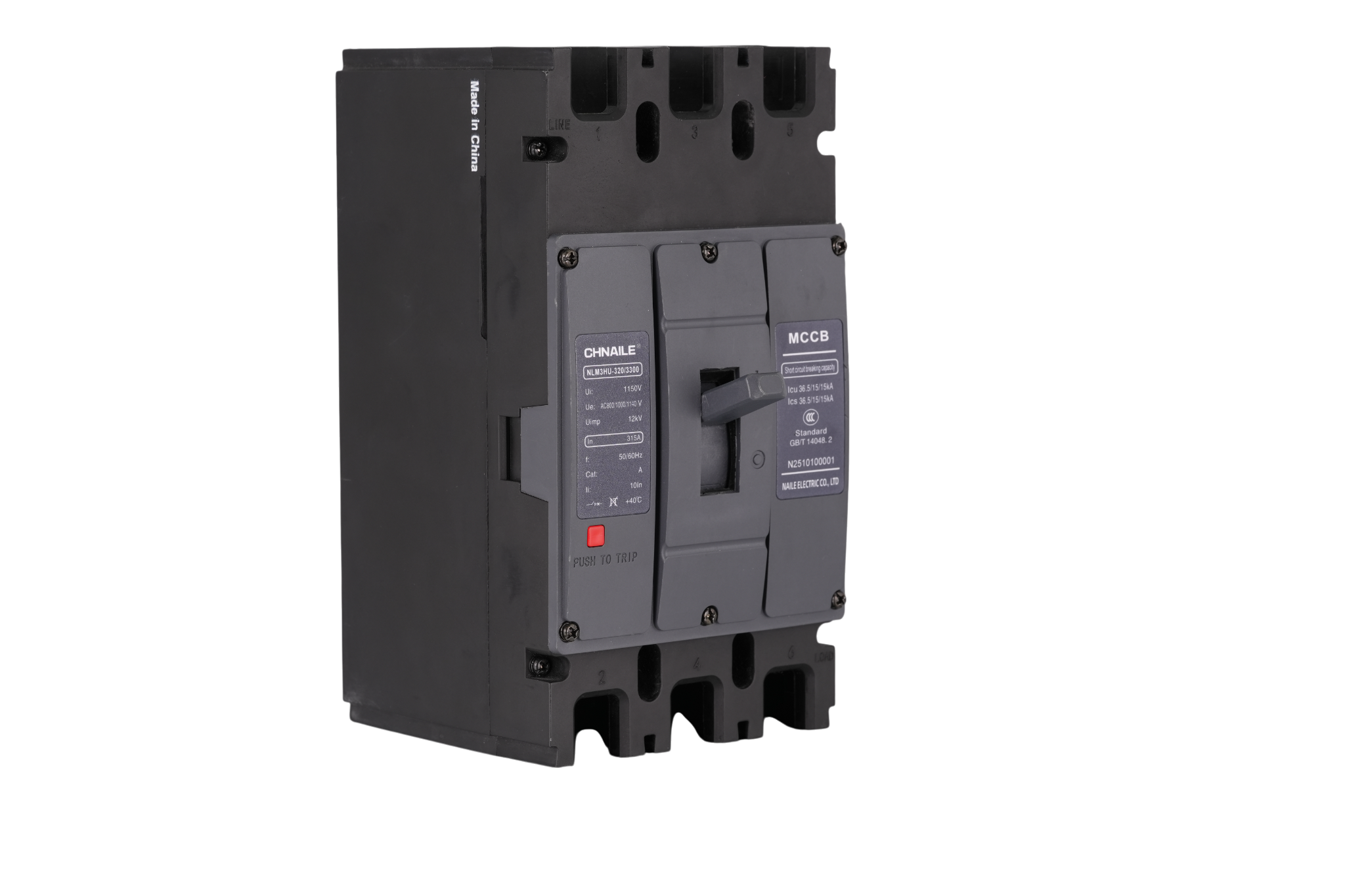 Ultra-High Voltage 3P AC MCCB 315A 1140V for Tunnel Boring & Offshore Platforms