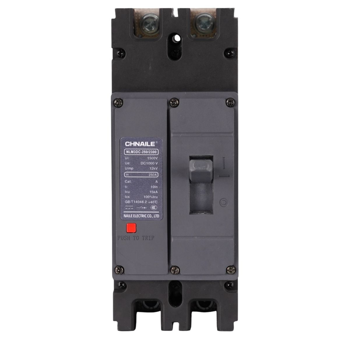 Heavy-Duty 2P DC Molded Case Circuit Breaker 250A 1000V for EV Superchargers & Rail Transit