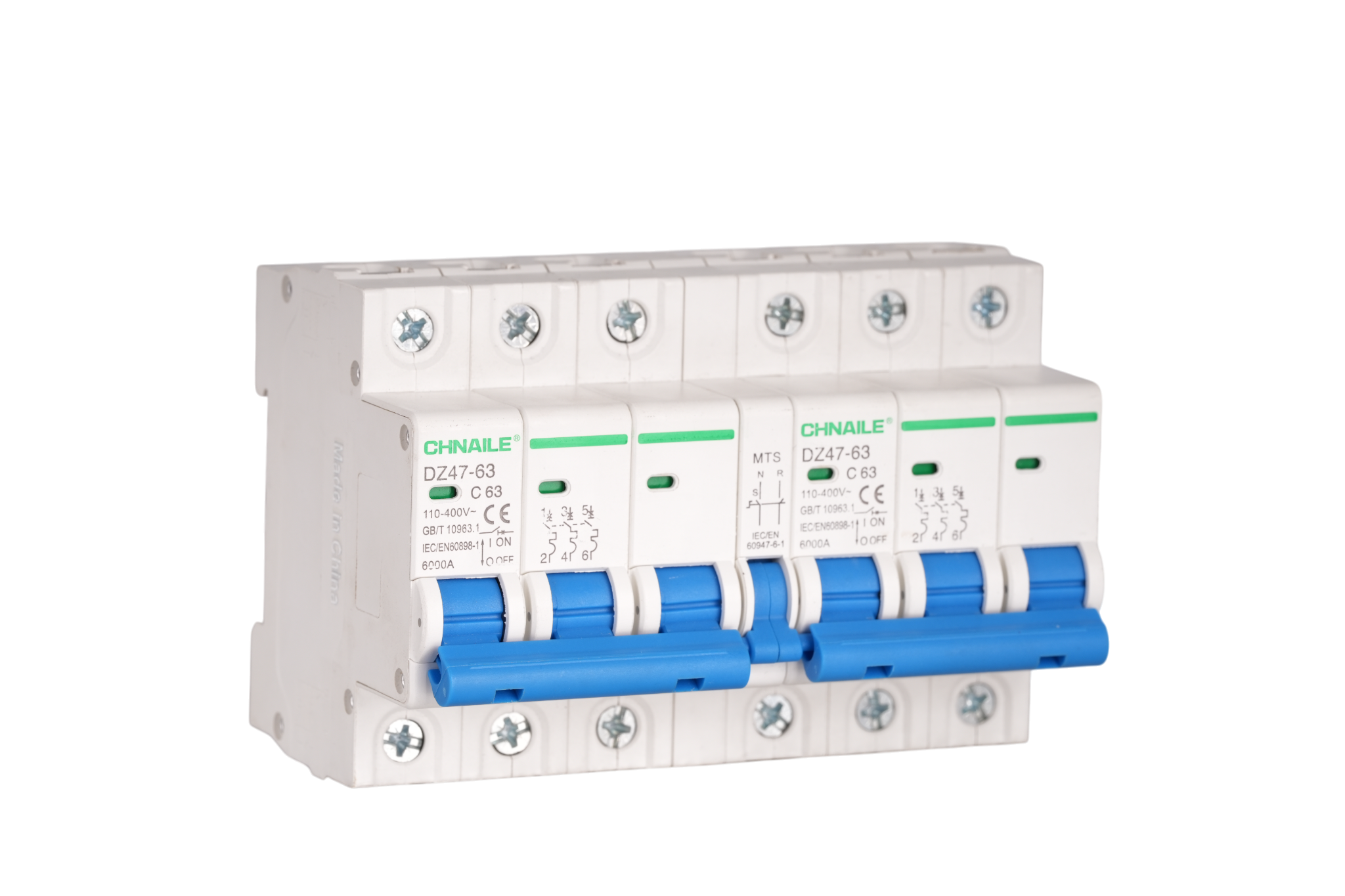 Heavy-Duty 3P Manual Transfer Switch 63A 6kA for Commercial Generators & UPS Bypass