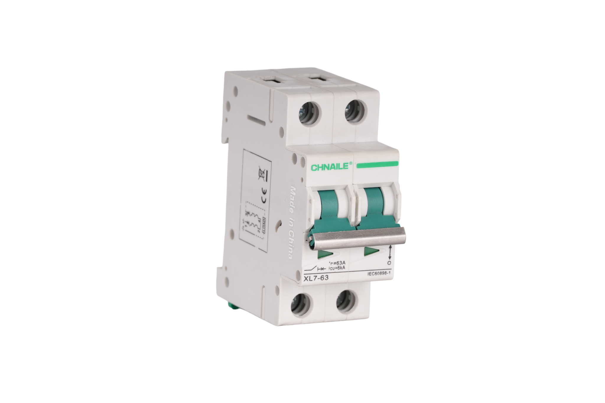 High-Capacity 2P AC Circuit Breaker 63A 6kA for Solar AC Output & Smart Homes