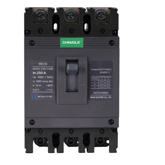 Heavy-Duty 3P AC Molded Case Circuit Breaker 250A 65kA for Automotive Plants & Foundries