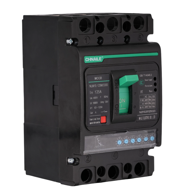 Intelligent 3P AC Electronic MCCB 125A 50kA for Smart Grids & Heavy Motors