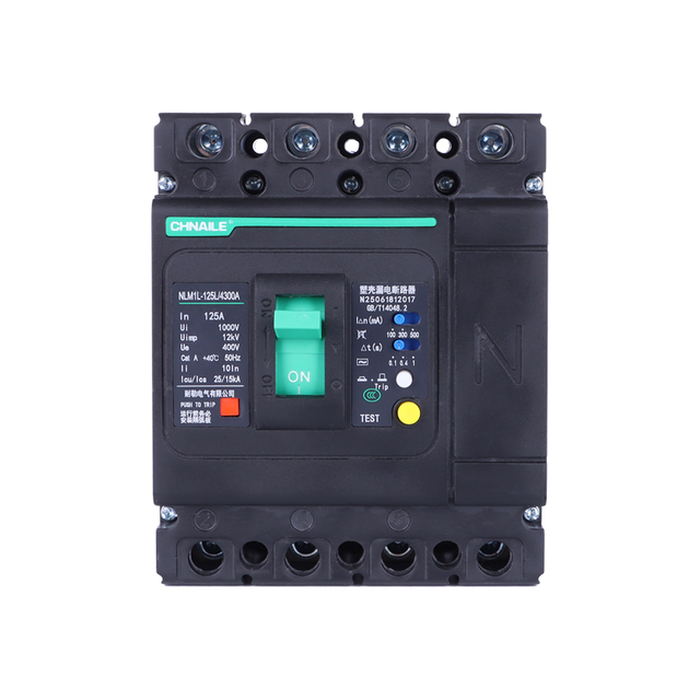 Heavy-Duty 4P Adjustable Leakage MCCB 125A 25kA for Construction Site Power